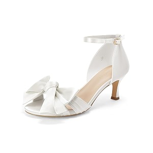 Coutgo Womens Kitten Heels Bow Low Heel