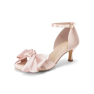Coutgo Womens Kitten Heels Bow Low Heel