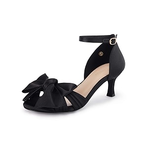 Coutgo Womens Kitten Heels Bow Low Heel