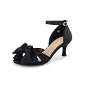 Coutgo Women39s Kitten Heels Bow Low Heel