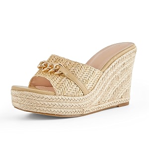 Coutgo Womens Wedge Sandals Platform Espadrille Heel