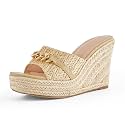 Coutgo Women39s Wedge Sandals Platform Espadrille Heel