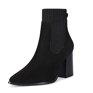 Coutgo Women Ankle Boots Sock Booties Pointed