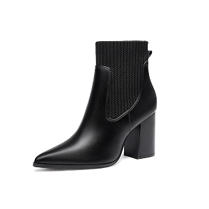 Coutgo Women Ankle Boots Sock Booties Pointed