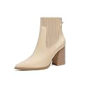 Coutgo Women Ankle Boots Sock Booties Pointed