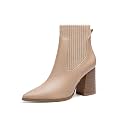 Coutgo Women Ankle Boots Sock Booties Pointed