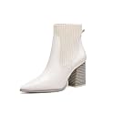 Coutgo Women Ankle Boots Sock Booties Pointed