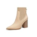 Coutgo Women Ankle Boots Sock Booties Pointed