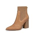 Coutgo Women Ankle Boots Sock Booties Pointed