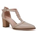 Coutgo Womens Block Chunky Heels T Strap