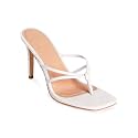 Coutgo Womens Heeled Sandals Strappy Square Toe