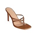 Coutgo Womens Heeled Sandals Strappy Square Toe