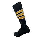 COUVER Mens Cotton Striped Knee High Sports Socks
