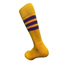 COUVER Mens Cotton Striped Knee High Sports Socks