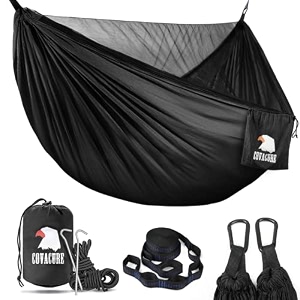 covacure camping hammock with mosquito net - lightweight double hammockhold up to 772lbsportable hammocks for indooroutdoor hiking camping backpacking travel backyard beach