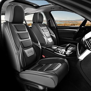 coverado car seat covers front covers for cars car seat cover front seats automotive seat cover waterproof leather car seat cushion universal interior covers seat protectors for most cars gray