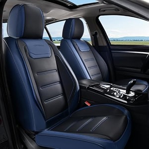 coverado car seat covers front covers for cars car seat cover front seats car seat protector waterproof leather car seat cushion universal interior covers seat protectors for most cars blue