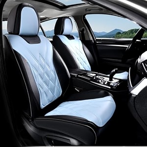 coverado car seat covers front covers for cars car seat cover front seats automotive seat cover waterproof leather car seat cushion universal interior seat protectors for most cars black-bule