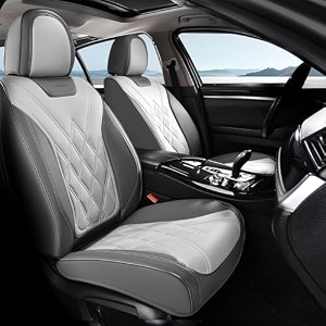 coverado car seat covers front covers for cars car seat cover front seats automotive seat cover waterproof leather car seat cushion universal interior seat protectors for most cars light_gray
