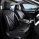 Coverado Car Seat Covers, Front Covers for Cars, Car Seat Cover Front Seats, Automotive Seat Cover, Waterproof, Leather Car Seat Cushion, Universal Interior Seat Protectors for Most Cars Black