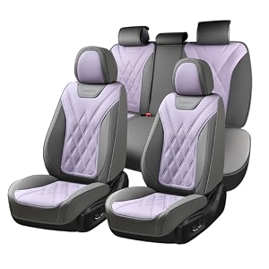 coverado car seat covers full set seat covers for cars waterproof leather automotive seat cover universal car interior protectors cushion for most cars gray_pruple