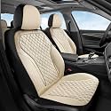 Coverado Front Seat Covers 2-Pack Luxury Leather