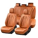 Coverado Car Seat Covers Full Set Brown