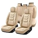 Coverado Car Seat Covers Full Set, Seat Covers for Cars, Front Seat Covers and Back Seat Cover Waterproof Leather Automotive Seat Cover, Universal Car Interior Protectors Cushion for Most Cars