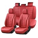 Coverado Car Seat Covers Full Set, Seat Covers for Cars, Front Seat Covers and Back Seat Cover Waterproof Leather Automotive Seat Cover, Universal Car Interior Protectors Cushion for Most Cars