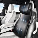 Coverado Car Seat Lumbar Support Pillow and Adjustable Headrest One-Piece Design, Memory Foam Breathable Back Neck Support Cushion, Ergonomic Widened Design for Car Truck Long Driving Back Pain Relief