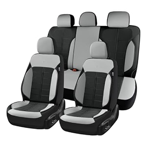 coverado leather seat covers car seat cover full set automotive 5 seats waterproof car seat protectors universal fit for most cars suv trucks grayampblack