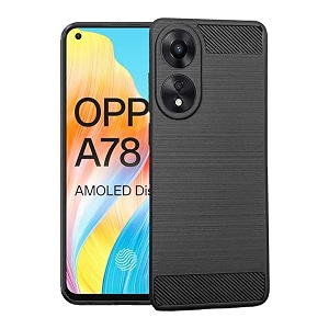 coverblack case silicone rubber hybrid case case back cover for oppo cph2577  oppo_a58 4g - black