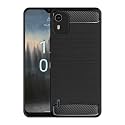 COVERBLACK Case Silicone Rubber Hybrid Case Case Back Cover for Nokia C12 Android 12 - Black