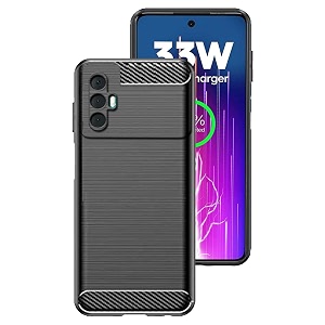 coverblack cases rubber hybrid case fibre matte finish brushes back cover compatible for tecno spark 8 pro - black