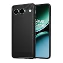 COVERBLACK Cases Silicon Matte Carbon Fibre Matte Finish Brushes Case Back Cover Compatible for Tecno Spark Go 2025 5G - Black