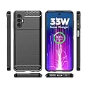 COVERBLACK Cases Silicon Matte Carbon Fibre Matte Finish Brushes Case Back Cover Compatible for Tecno Spark 8Pro - Black