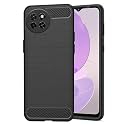 COVERBLACK Grip Case Rubber Back Cover for itel S23 - Black