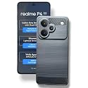 COVERBLACK Rubber Hybrid Case Fibre Matte Finish Brushes Back Cover Compatible for Realme P4 5G (6.77 inch) - Black