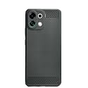 COVERBLACK Rubber Hybrid Case Fibre Matte Finish Brushes Back Cover Compatible for Oppo K13 Turbo Pro 5G - Black