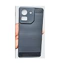 COVERBLACK Rubber Hybrid Case Fibre Matte Finish Brushes Back Cover Compatible for Ai+ Pulse - Black
