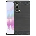 COVERBLACK Rubber Hybrid Case Fibre Matte Finish Brushes Back Cover Compatible for Realme GT Master Edition - Black
