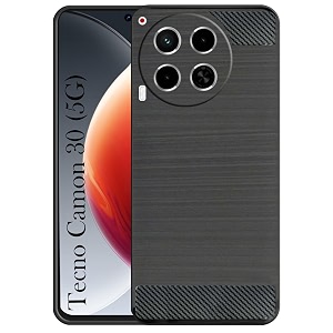 coverblack rubber hybrid matte rubber case matte finish back cover for compatible model with tecno camon 30 5g - black