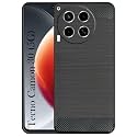 COVERBLACK Rubber Hybrid Matte Rubber Case Matte Finish Back Cover for Compatible Model with Tecno Camon 30 5G - Black