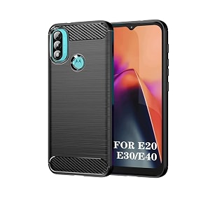 coverblack silicon hybrid matte rubber case back cover compatible model for motorola moto e40 - black