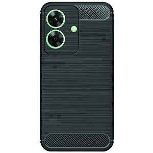 coverblack silicon hybrid matte rubber case back cover compatible model for realme c61 - black