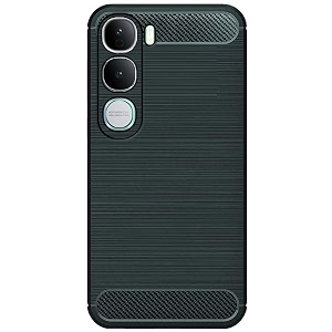 coverblack silicon hybrid matte rubber case matte finish back cover compatible for vivo y400 pro 5g - black
