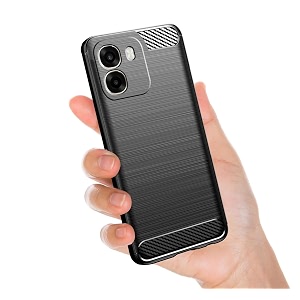 coverblack silicon hybrid matte rubber case a_rmor back cover compatible for oppo a6 5g  oppo a6s 5g - black