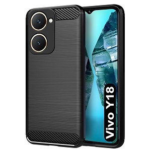 coverblack silicon hybrid matte rubber case back cover compatible model for vivo y28s 5g - black