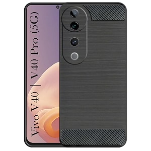 coverblack silicon hybrid matte rubber case back cover compatible model for vivo v40 pro 5g - black