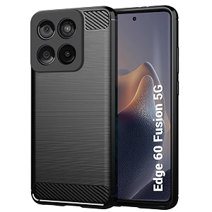 coverblack silicon hybrid matte rubber case matte finish back cover for compatible model with motorola edge 60 stylus - black
